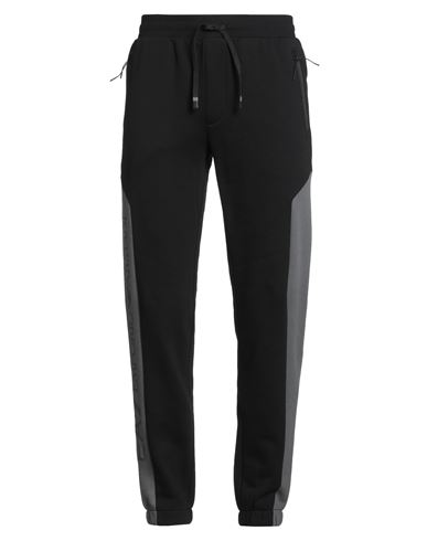 Ea7 Man Pants Black Size M Cotton, Polyester In Black