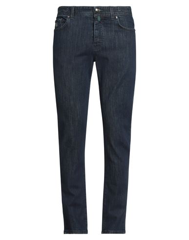 Luigi Borrelli Napoli Man Jeans Blue Size 34 Cotton, Elastane In Blue