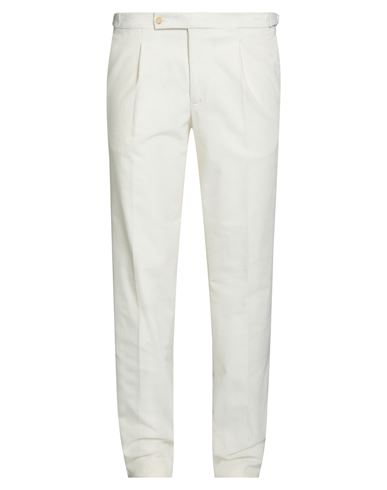Luigi Borrelli Napoli Man Pants Ivory Size 38 Cotton, Elastane In White