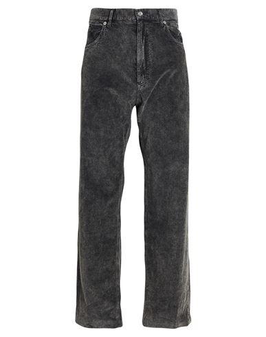 Dolce & Gabbana Charcoal Stretch Corduroy Pant In Black