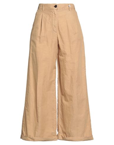 Myths Woman Pants Camel Size 10 Cotton, Linen, Lycra