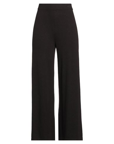 Maison Laviniaturra Woman Pants Dark Brown Size M Merino Wool, Viscose, Polyamide, Cashmere