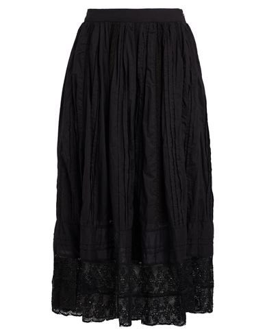 Antik Batik Woman Midi Skirt Black Size 10 Cotton In Black