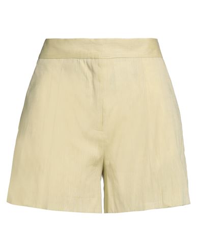 Ballantyne Woman Shorts & Bermuda Shorts Lime Green Size 8 Linen, Cotton, Elastane In Yellow