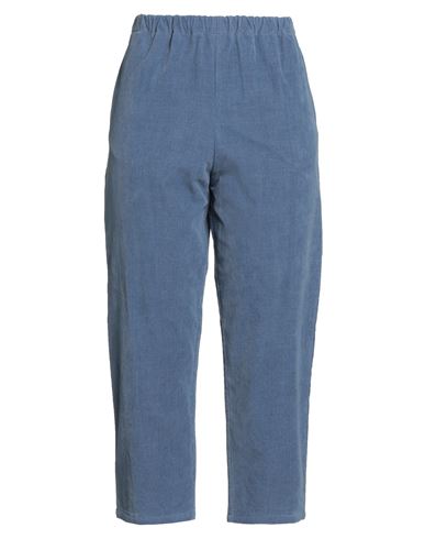 A.b  Apuntob A. B Apuntob Woman Pants Pastel Blue Size L Cotton, Metallic Fiber