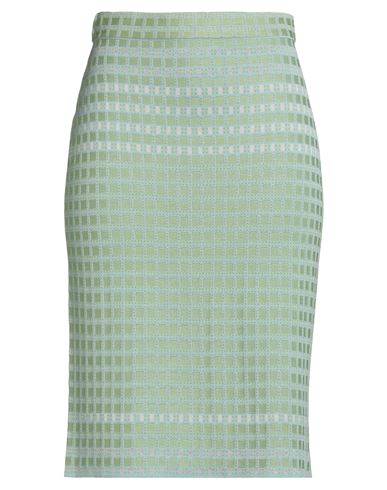 Malo I Prefer Woman Midi Skirt Light Green Size 8 Silk