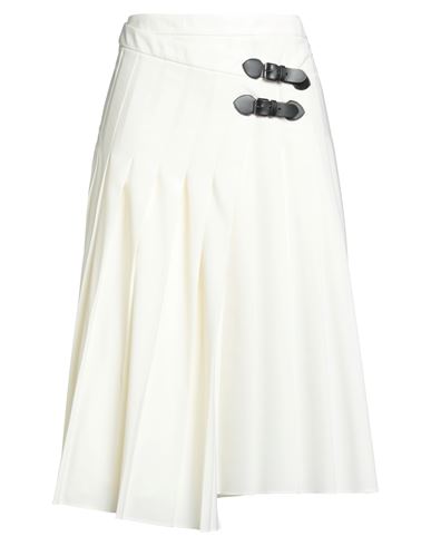 Ballantyne Woman Midi Skirt Ivory Size 8 Polyester, Virgin Wool, Elastane