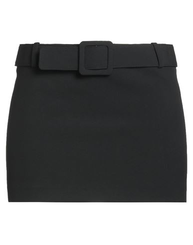 Simona Corsellini Woman Mini Skirt Black Size 10 Polyester, Viscose, Cotton, Elastane