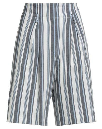Hugo Boss Hugo Woman Shorts & Bermuda Shorts Navy Size 8 Linen, Polyester, Viscose, Elastane