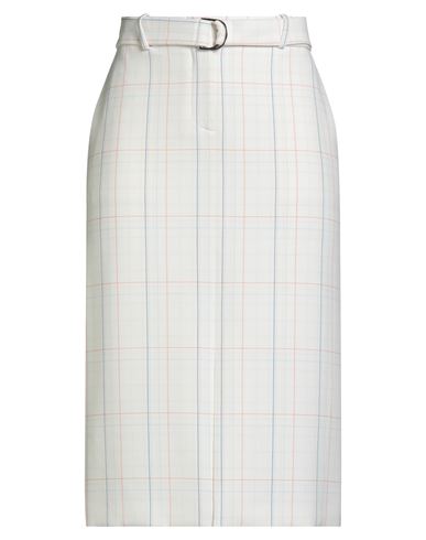 Hugo Boss Boss  Woman Midi Skirt Ivory Size 8 Polyester, Viscose, Elastane