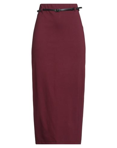 Le Streghe Woman Maxi Skirt Burgundy Size 10 Viscose, Polyamide, Elastane
