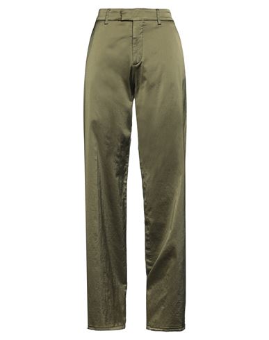 Berwich Woman Pants Military Green Size 6 Cotton, Viscose, Elastane In Green