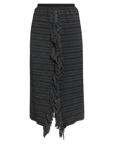Liviana Conti Woman Midi Skirt Charcoal Size M Cashmere, Polyamide