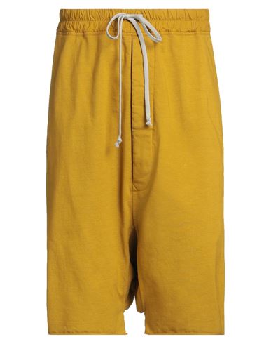 Rick Owens Drkshdw Drkshdw By Rick Owens Man Shorts & Bermuda Shorts Marigold Size S Cotton In Yellow