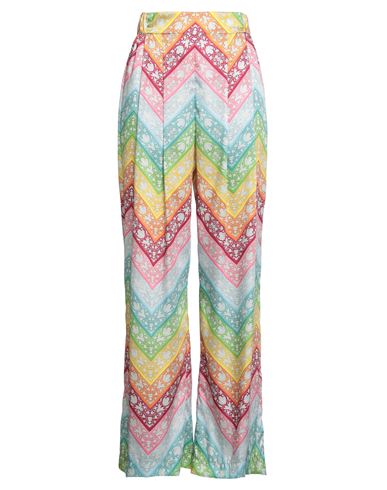 Mary Katrantzou Woman Pants Light Green Size 8 Polyester
