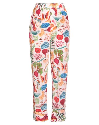 Farm Rio Woman Pants Light Pink Size S Viscose In Multi