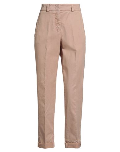 Peserico Woman Pants Light Brown Size 14 Cotton, Tencel, Silk, Elastane In Neutral