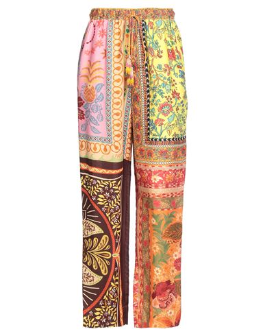 Farm Rio Woman Pants Orange Size S Viscose In Multi