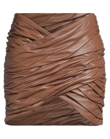 Giuseppe Di Morabito Woman Mini Skirt Brown Size 6 Lambskin