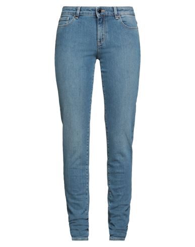 Hugo Boss Boss  Woman Jeans Blue Size 29w-34l Cotton, Polyester, Elastane In Blue
