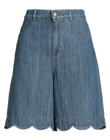Hugo Boss Boss Woman Denim Shorts Blue Size 30 Cotton, Linen