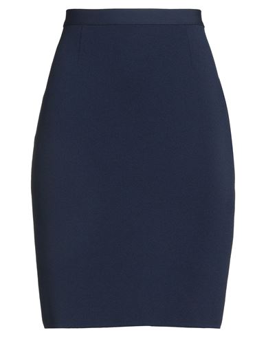 Luisa Spagnoli Woman Midi Skirt Navy Size 12 Viscose, Polyamide In Blue