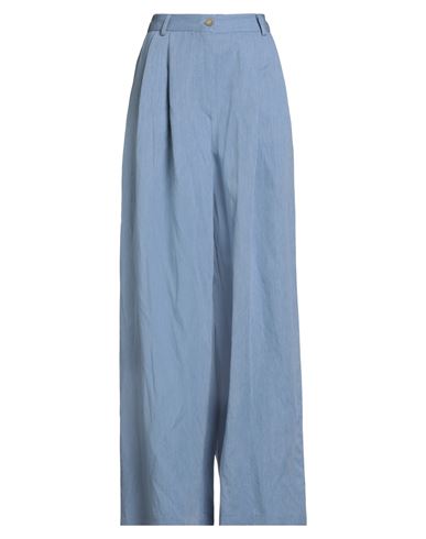 Le Streghe Woman Pants Azure Size L Viscose, Polyester