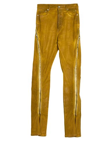 Rick Owens Drkshdw Drkshdw By Rick Owens Man Jeans Marigold Size 31 Cotton, Polyester, Elastane In Yellow