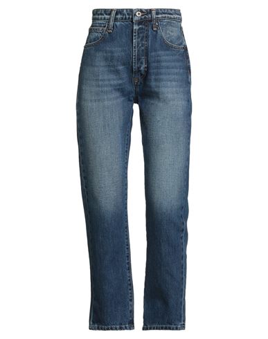 Solotre Woman Jeans Blue Size 8 Cotton In Blue