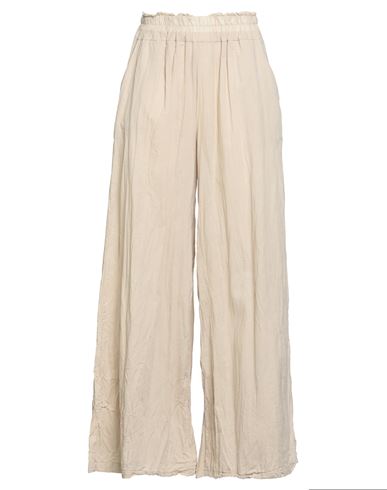 Le Streghe Woman Pants Sand Size S Cotton