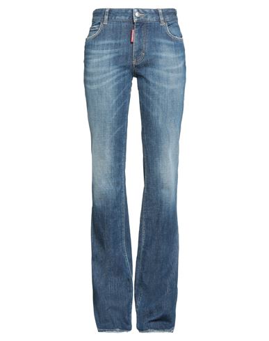 Dsquared2 Woman Jeans Blue Size 4 Cotton, Polyester, Elastane In Blue