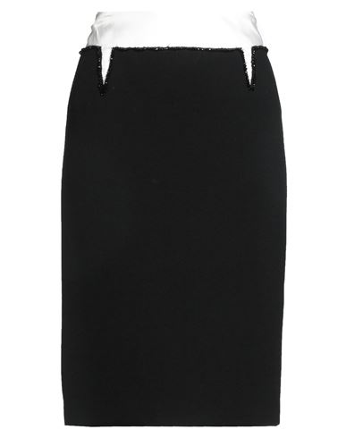N°21 Woman Midi Skirt Black Size 6 Wool, Polyamide, Elastane, Viscose, Glass