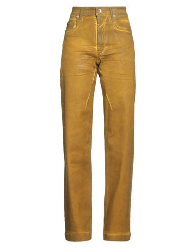 Rick Owens Drkshdw Drkshdw By Rick Owens Woman Jeans Mustard Size 26 Cotton, Polyester, Elastane In Yellow