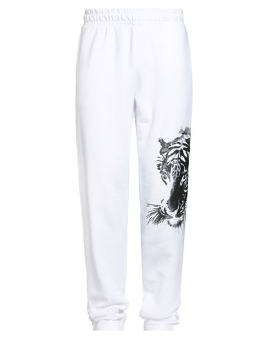 Cavalli Class Man Pants White Size Xl Cotton, Polyester In White