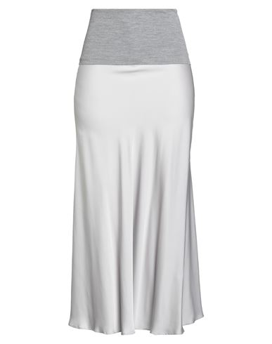 D Exterior D. Exterior Woman Maxi Skirt Grey Size 10 Wool In Gray