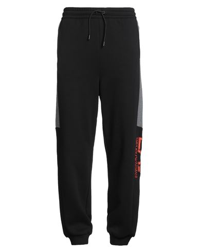 Ea7 Embroidered-logo Track Pants In Black