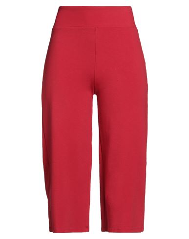 Le Streghe Woman Pants Red Size M Viscose, Nylon, Elastic Fibres
