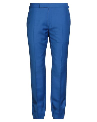 Tom Ford Man Pants Bright Blue Size 42 Mohair Wool, Wool In Blue