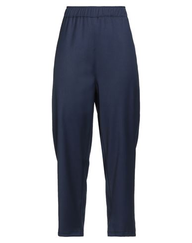 Le Streghe Woman Pants Navy Size L Polyester, Viscose, Elastane