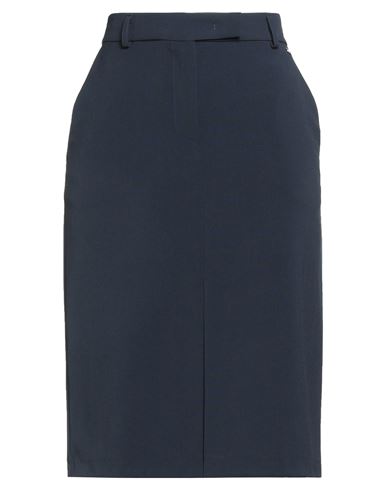 Kaos Woman Midi Skirt Midnight Blue Size 10 Polyester, Viscose, Elastane In Blue