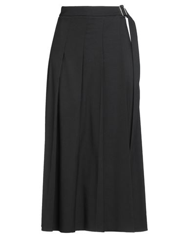 Meimeij Woman Midi Skirt Black Size 8 Polyester, Viscose, Elastane