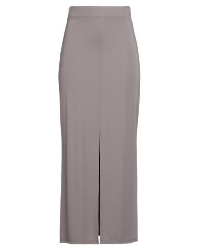 Kaos Woman Maxi Skirt Taupe Size 8 Viscose, Polyamide, Elastane In Gray