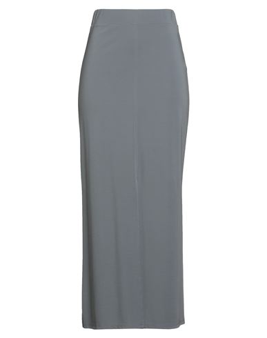 Kaos Woman Maxi Skirt Grey Size 10 Viscose, Polyamide, Elastane In Gray