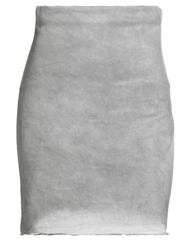 Rick Owens Drkshdw Gray Porterville Dirt Denim Miniskirt In Gray