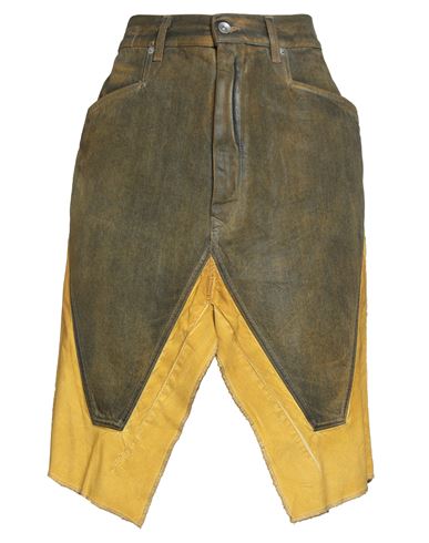 Rick Owens Drkshdw Drkshdw By Rick Owens Woman Denim Skirt Military Green Size 26 Cotton In Green
