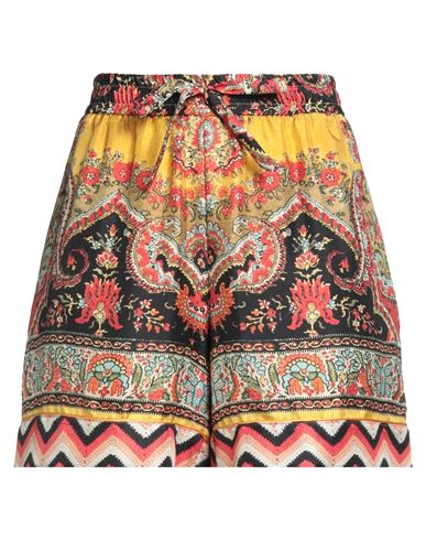 Pierre-louis Mascia Woman Shorts & Bermuda Shorts Marigold Size M Silk In Yellow