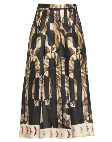 Pierre-louis Mascia Woman Midi Skirt Beige Size Xs Silk In Black