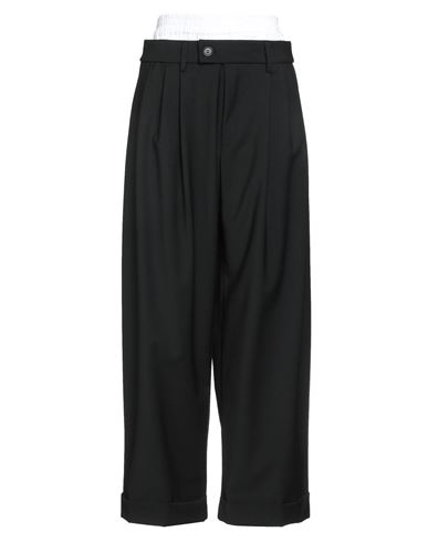 Meimeij Woman Pants Black Size 8 Polyester, Wool, Elastane, Cotton, Acetate In Black