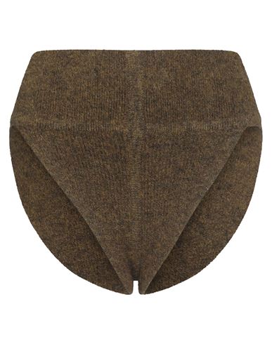 Rick Owens Woman Shorts & Bermuda Shorts Khaki Size S Baby Alpaca Wool, Polyamide, Wool, Elastane In Neutral