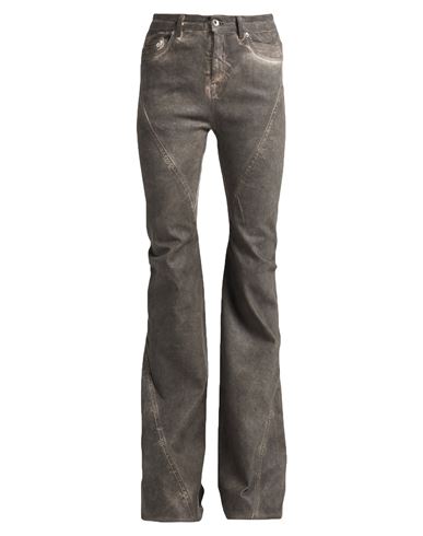 Rick Owens Drkshdw Drkshdw By Rick Owens Woman Jeans Grey Size 29 Cotton, Elastomultiester, Rubber In Gray